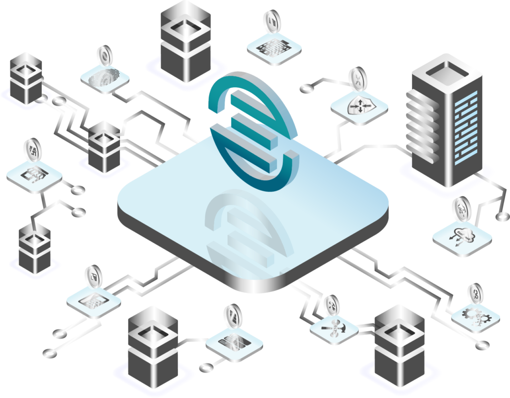 Network infrastructure illustration